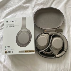 Sony WH-1000XM4 Wireless Over-Ear Headphones- Silver (Open Box)